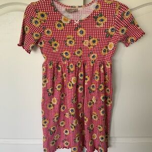 Vintage Girls Sunflower and Blueberry Casual Dress size 12